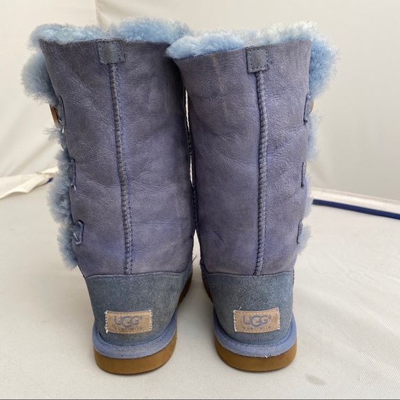 UGG Bailey Button Triplet blue tall shearling boots - Picture 4 of 7